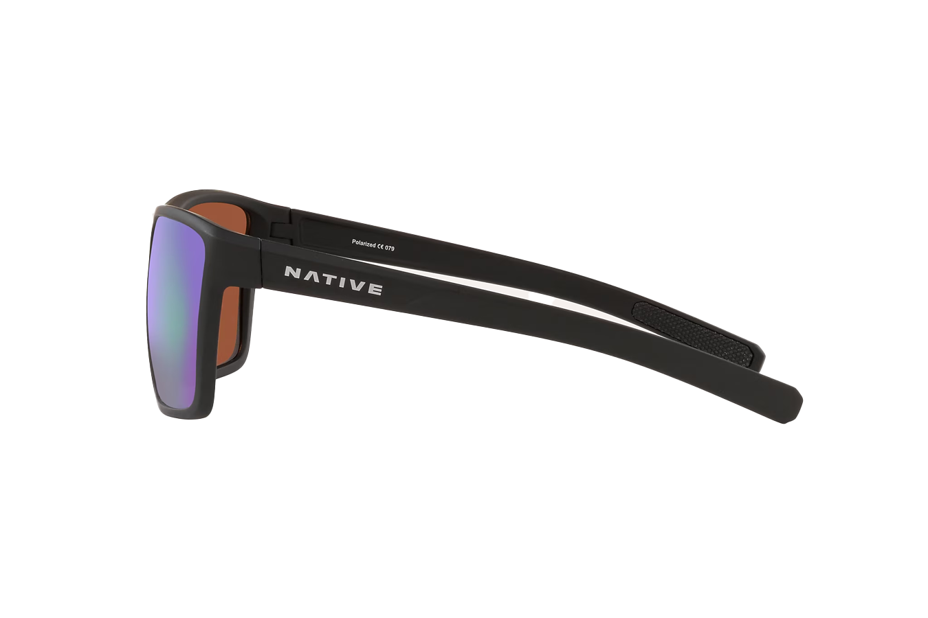 NATIVE EYEWEAR Wells XL Matte Black Frame with Green Reflex Lenses